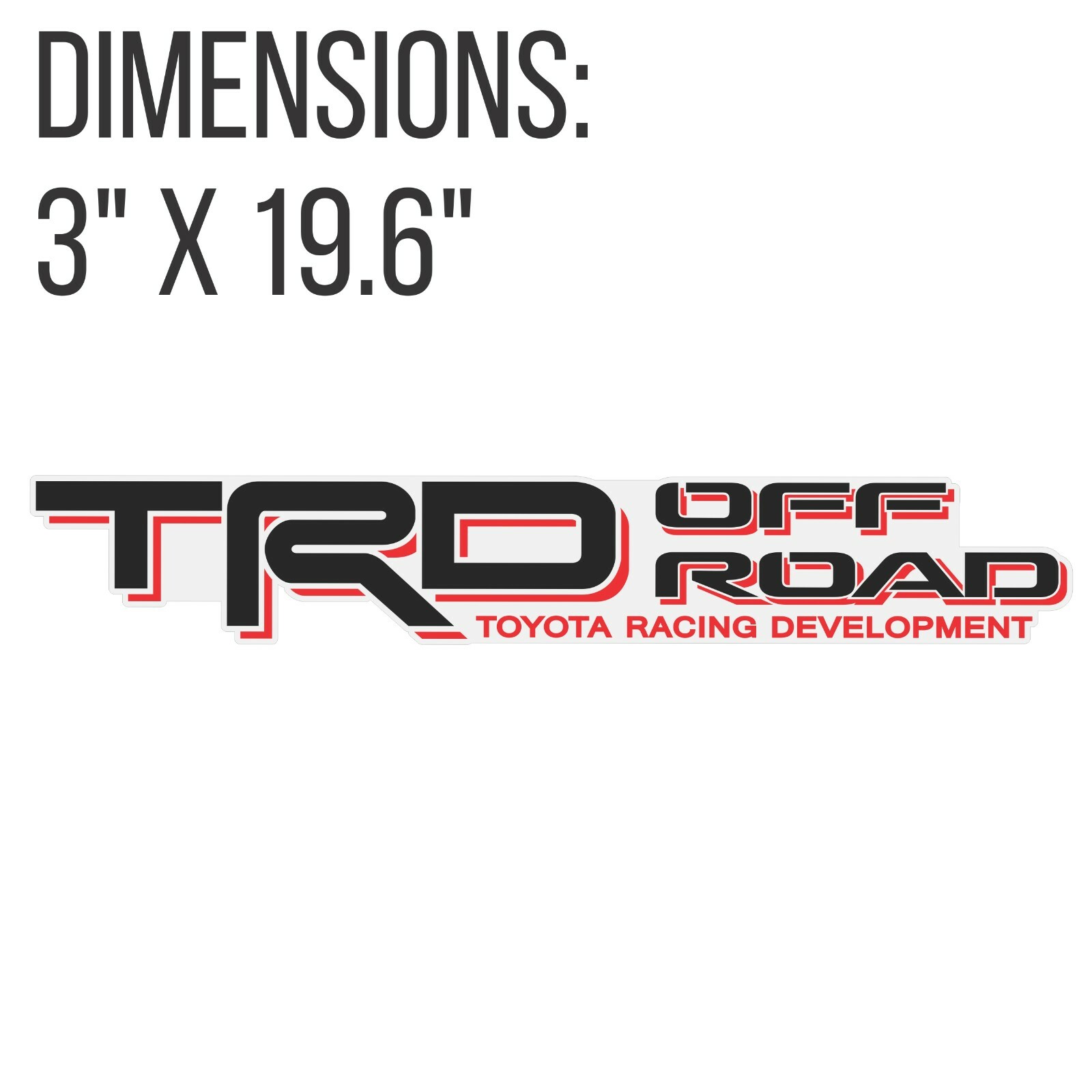 TRD OFF ROAD TOYOTA RACING DEVELOPMENT Truck Decal Set of 2 Clear Vinyl Sticker gallery
