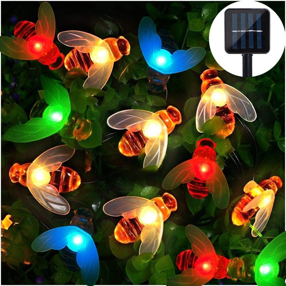 Upgraded Solar Bumble Bee LED Strip Lights 8 Modes Waterproof Outdoor Yard Decor gallery