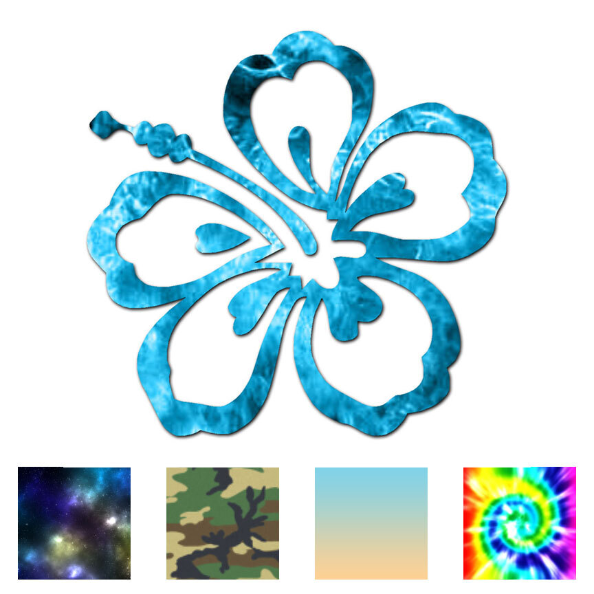 Hibiscus Flower Tropical - Decal Sticker - Multiple Patterns & Sizes - ebn370 gallery