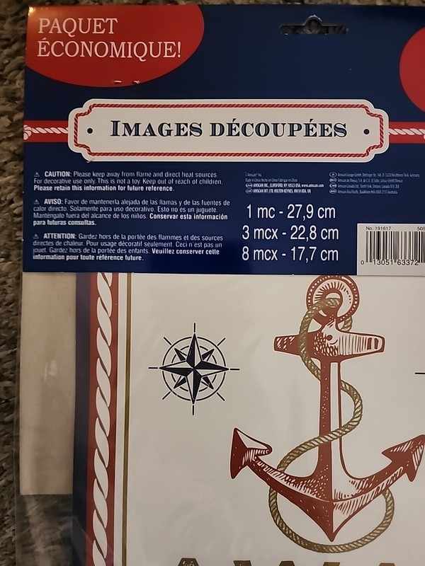 Amscan Nautical Cutouts 12pc Value Pack Party Celebration Various Prints & Sizes gallery