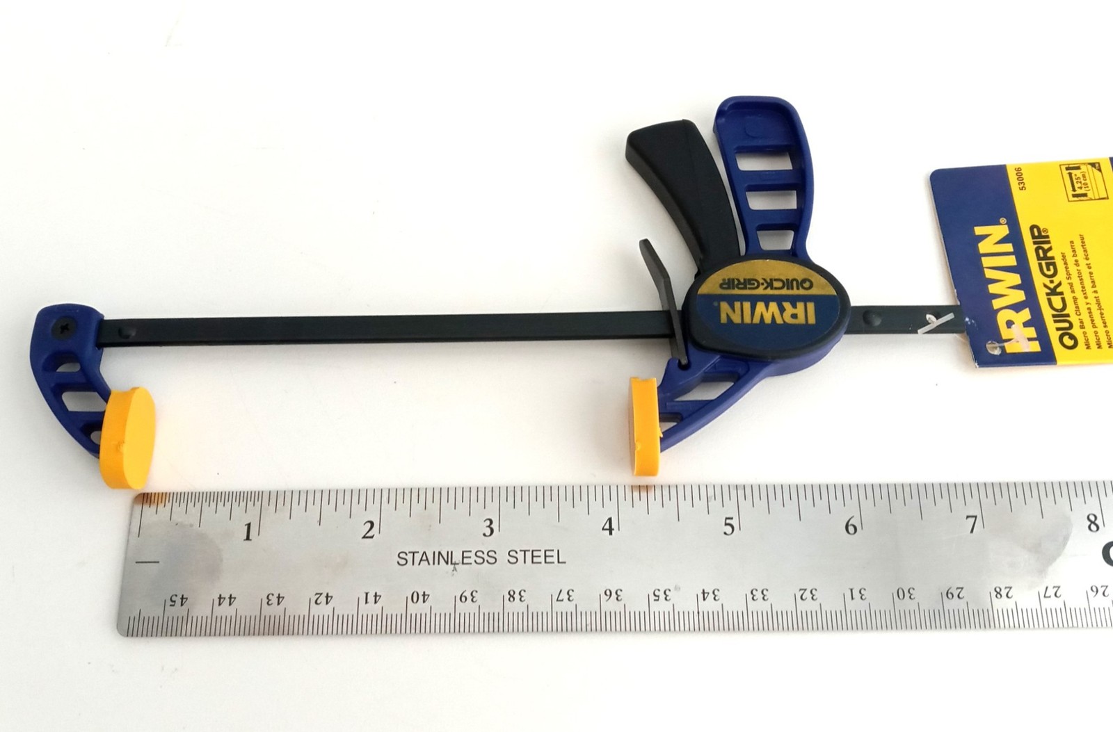 Irwin Tool 53006 Micro Quick-Grip Bar Clamp (4-1/4") And Spreader (8") 2pcs. gallery