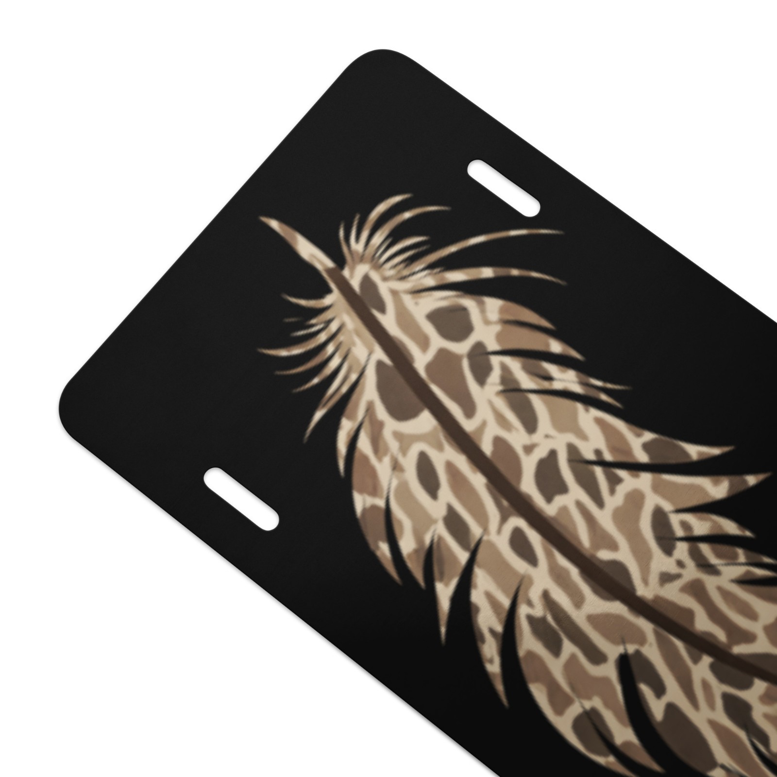 Old School Camo Feather License Plate Hunting Plate gallery