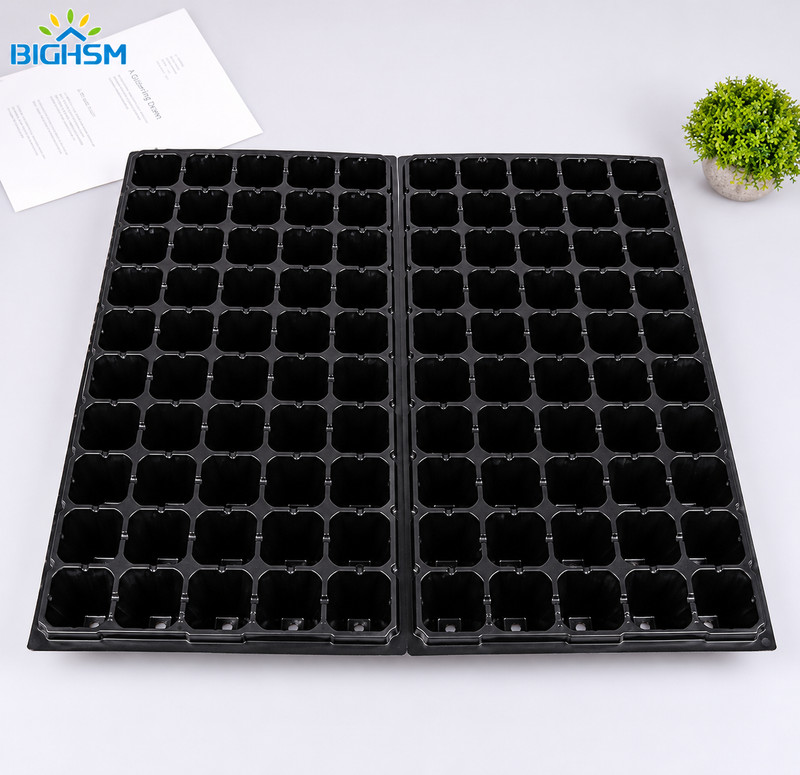 10 Black Plastic PLUG SHEETS - 50 cells per flat- INSERTS SEED STARTING gallery