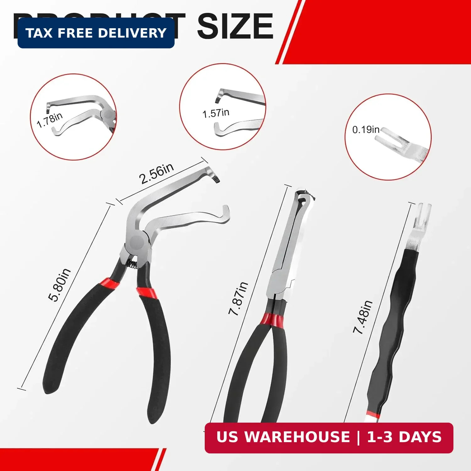 3Pcs Electrical Disconnect Pliers, Electrical Connector Removal Tool for Cars, A gallery