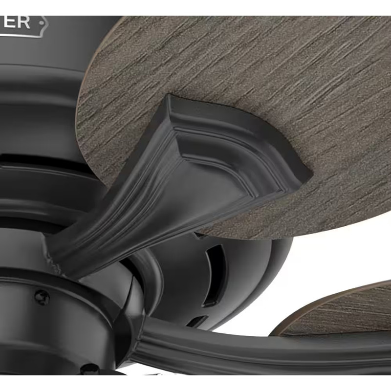 Channing 52 In. Express Indoor Matte Black Ceiling Fan with Light Kit Included gallery