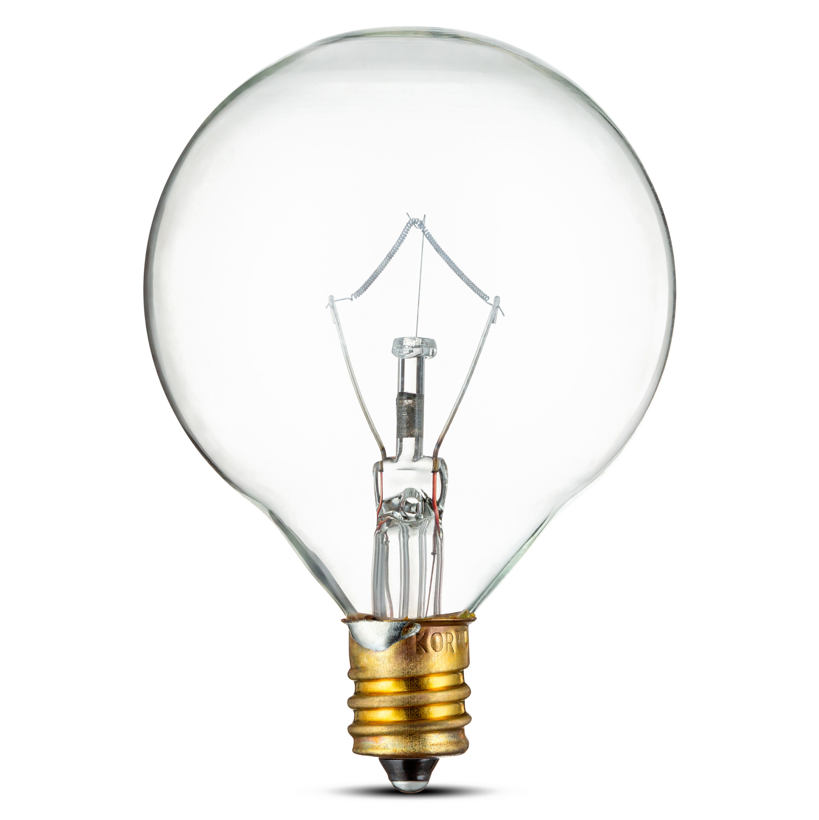 10 Pack Mini Globe Decorative Bulbs 120V 15W G16.5 Candelabra E12 Base Clear gallery