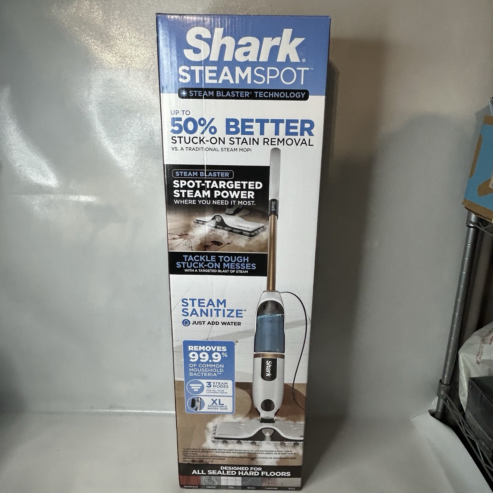Shark SteamSpot Sanitize Steam Power Mop Steam Blaster Technology w/ 3 Pads NIB gallery