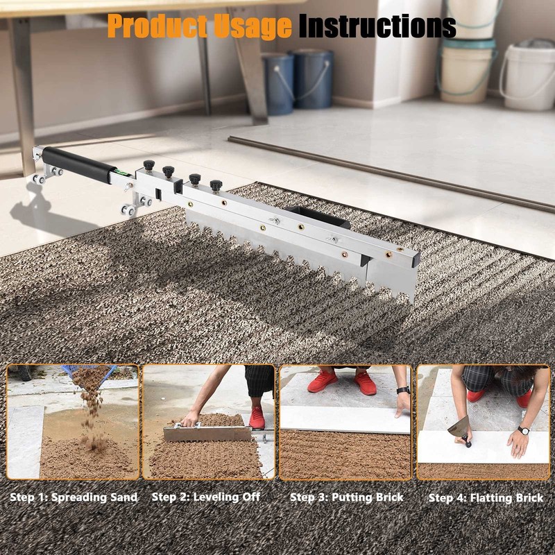 Floor Tile Leveling Paving Tool Adjustable Flat Sand Screed Mortar Trowel​ Tool gallery