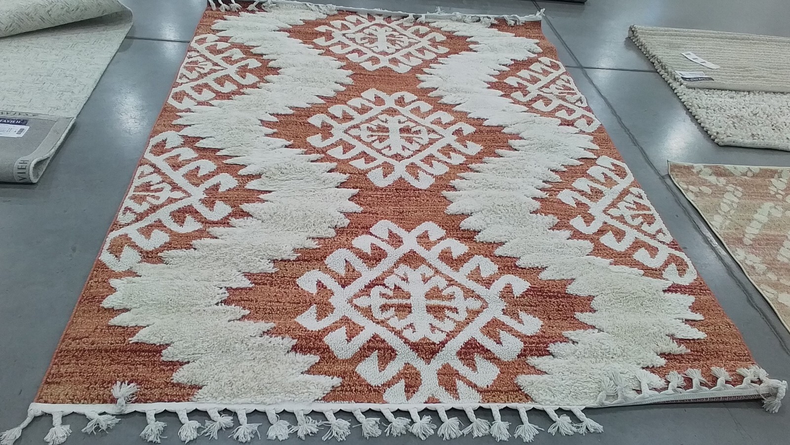 ORANGE / IVORY 6'-7" x 9'-2" Back Stain Rug, Reduced Price 1172761157 MTS652P-6 gallery