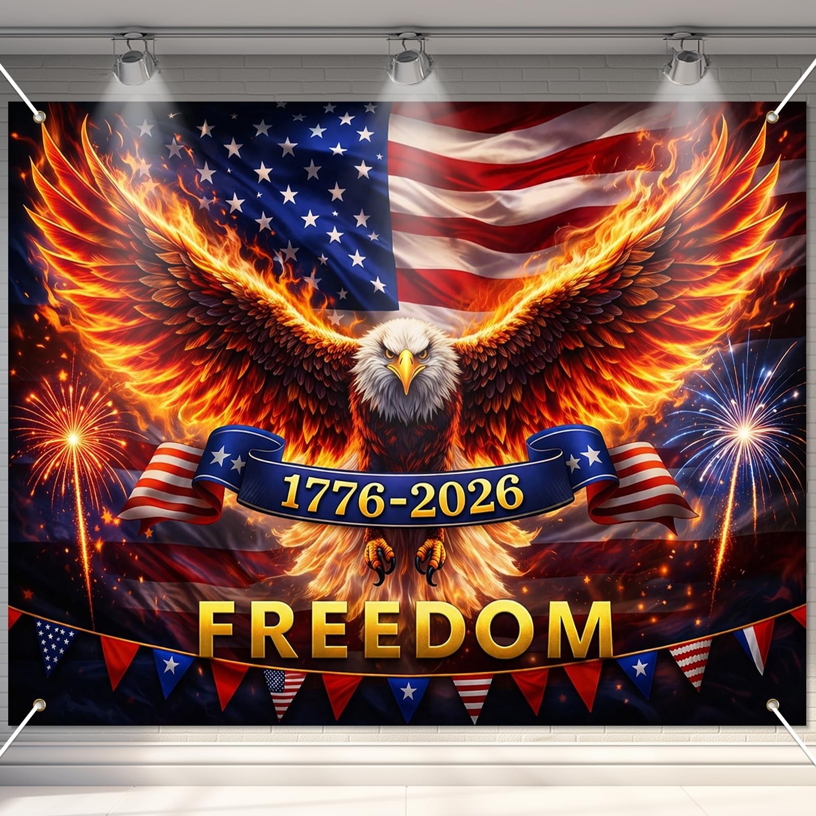 Independence Day Decorations Backdrop 4th of July Party Banner Firework Freedom. gallery