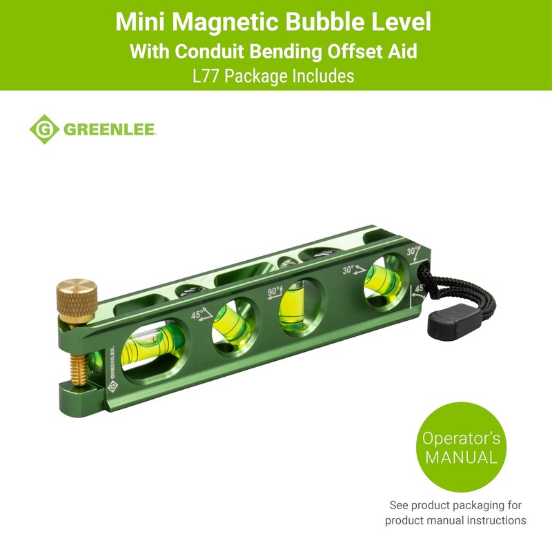 L77 Mini Magnetic Bubble Level with Conduit not_applicable, Clear gallery