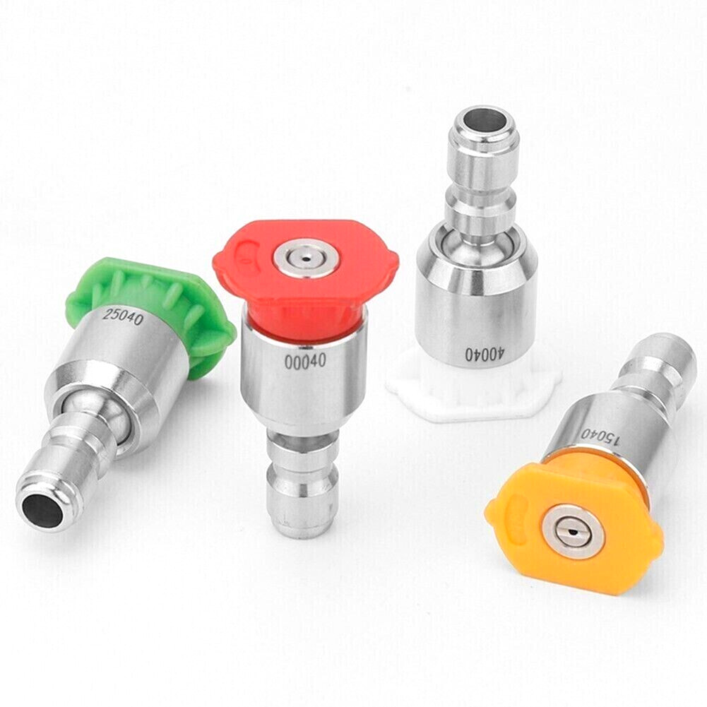4.0 Spray Tips 80° rotatable angle S. Steel Quick Connect Pressure Washer 4 Pc gallery