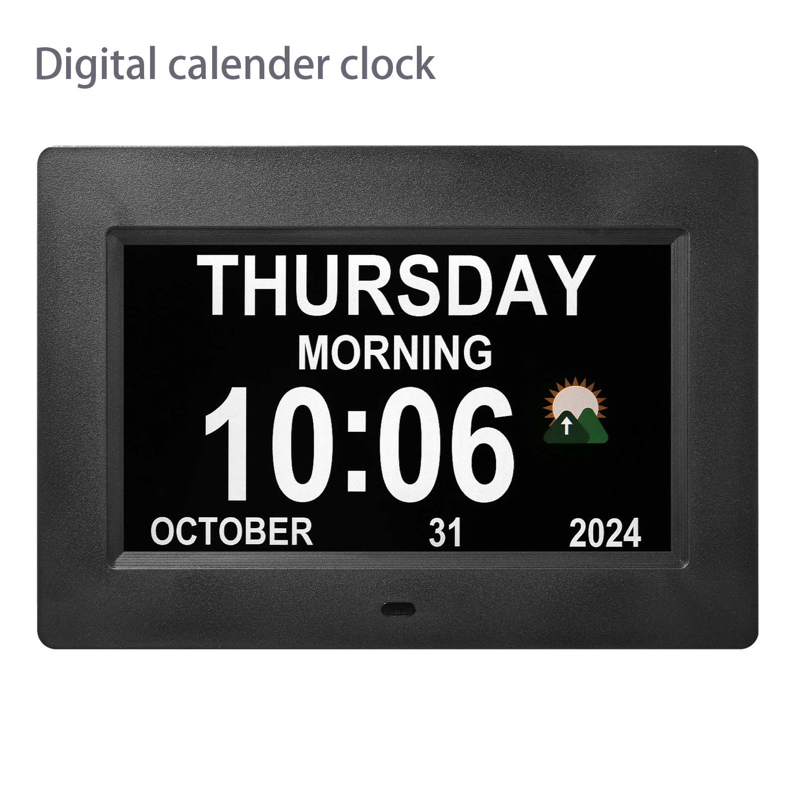 7" Digital Calendar Day Clock, Large Screen Auto Dimmable Date & Time Display gallery
