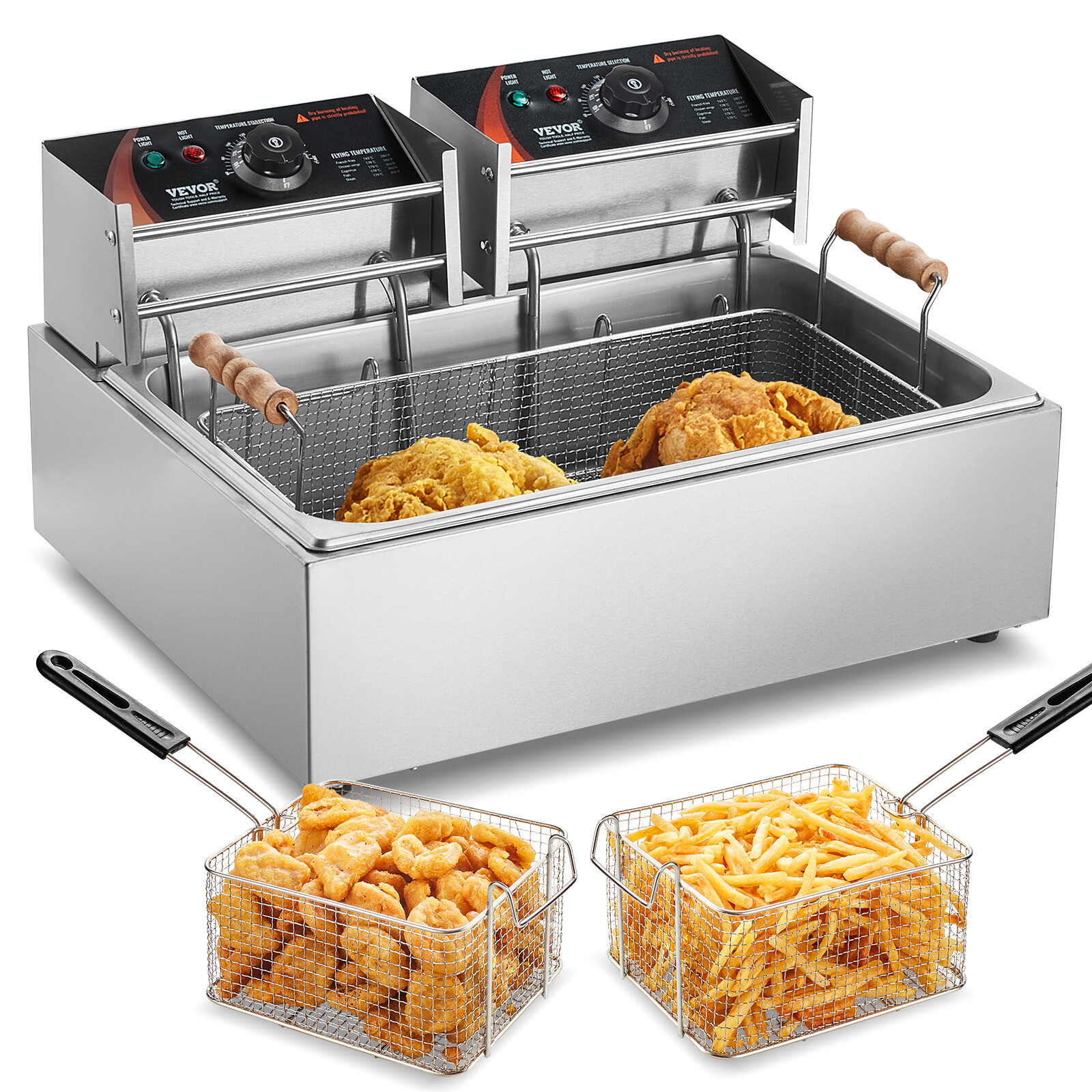 VEVOR Commercial Electric Deep Fryer Countertop Deep Fryer 3000W 18Qt / 17L gallery