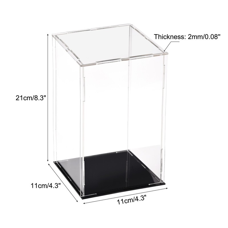 Acrylic Clear Display Case Box Dustproof Protection Cube Collectibles 10x10x20cm gallery