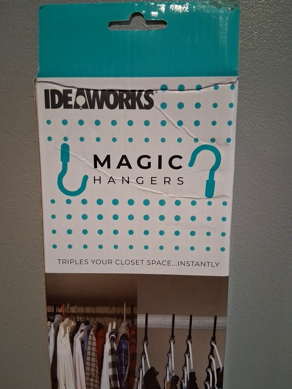10 Pack Black Magic Space Saving Hangers,Premium Smart Hangers with 5 Holes gallery