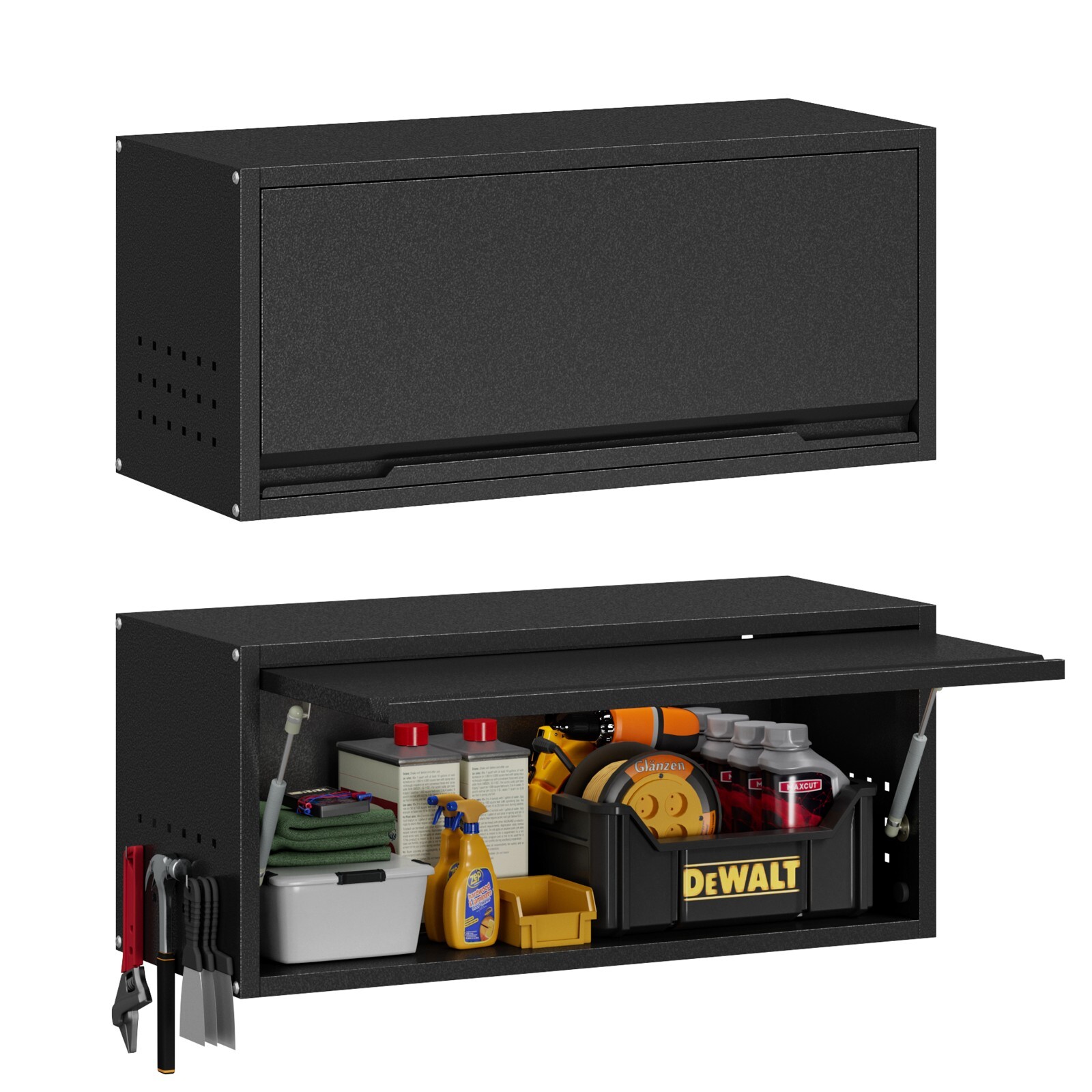 TOPASS Wall Mounted Metal Storage Cabinet Garage Wall Cabinet Metal Cupboards gallery