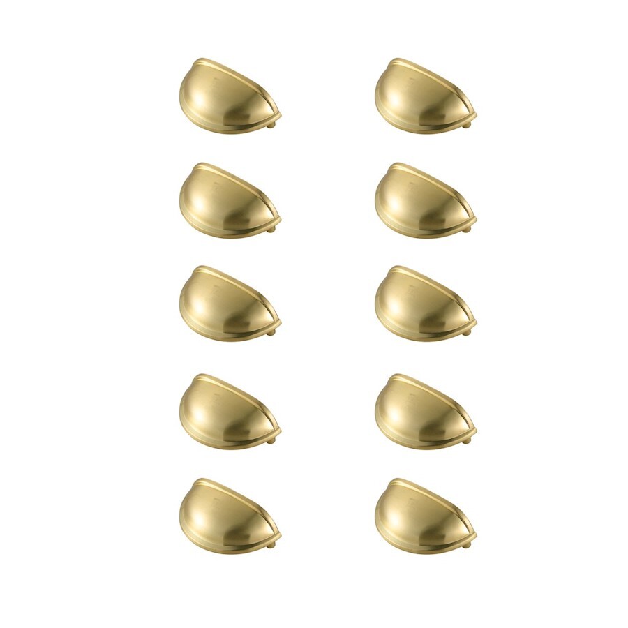 Elegant Decor Atticus 3" Cup Bar, Set of 10, Brushed Gold - PL3002-GD-10PK gallery
