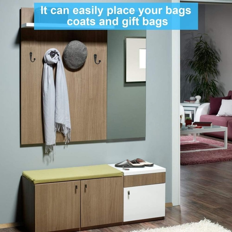 10 PCS Coat Hooks Wall Mounted, Premium Black Heavy Duty Metal Wall Hooks for gallery