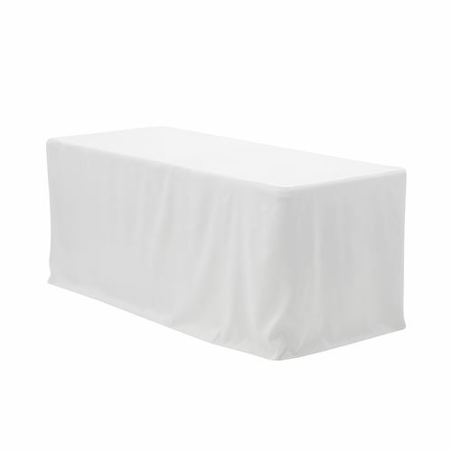 6 ft. Fitted Polyester Rectangular Tablecloth, Premium Tableclothes for weddings gallery