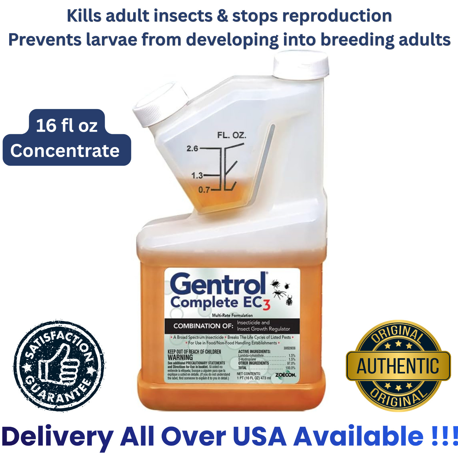 Gentrol Complete EC3 Insecticide & IGR, Kills Crawling, Flying & Pantry Insects gallery