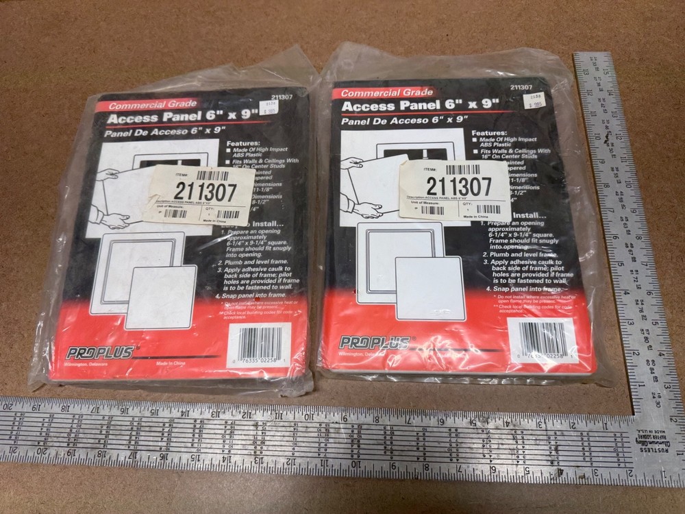 ProPlus 2 Plastic Access Panels 6 x 9 inch White Sealed Package Commercial Grade