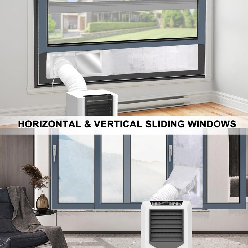 Portable Air Conditioner Window Vent Kit, Universal Sliding 28x52~102cm gallery