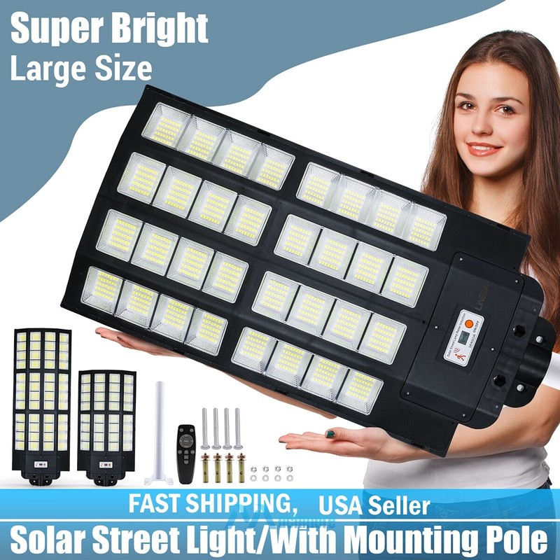Solar Wall Light Pathway Motion Sensor 11000W LED Bulb IP66 Outdoor Super Bright gallery