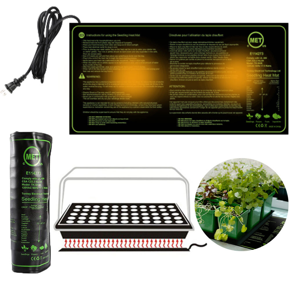 Seedling Heat Mat 10"x20" Seed Hydroponic Pad Germination Propagation Waterproof gallery
