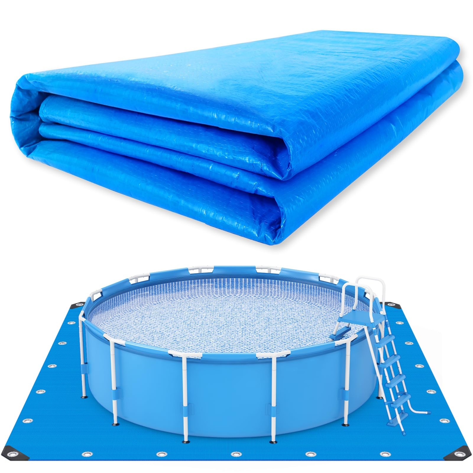 Heavy Duty 24x24 Ft Pool Ground Cloth - Puncture-Resistant Liner Pad gallery