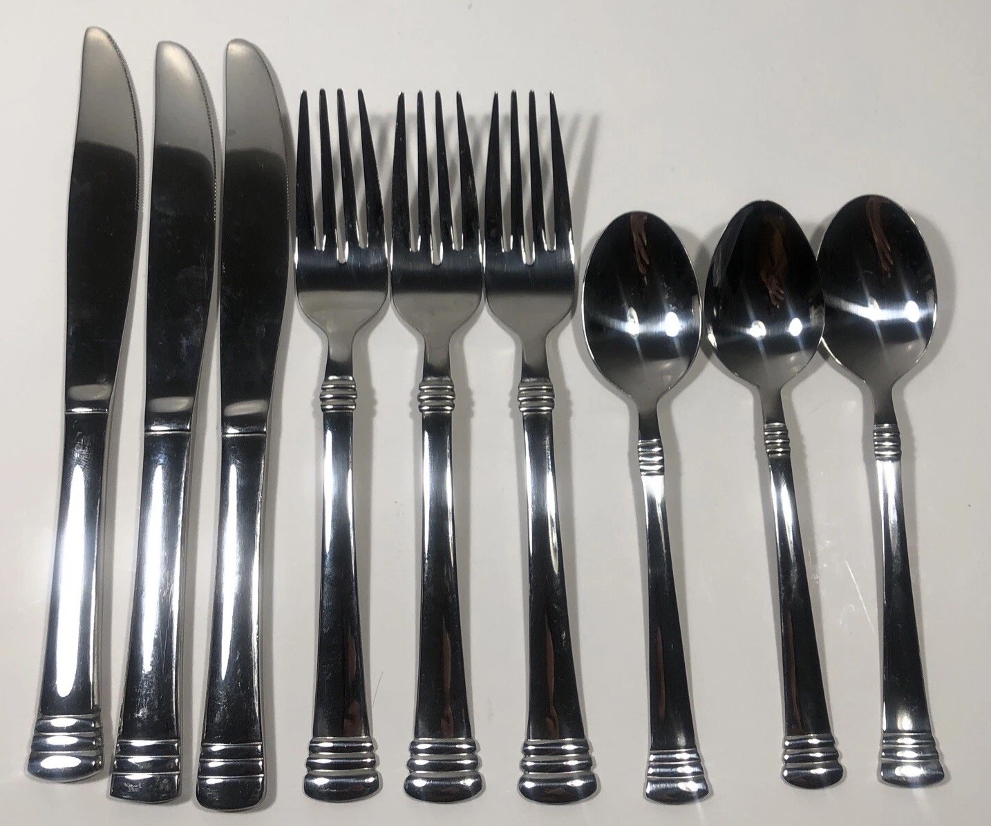 Cambridge Codie Stainless Flatware Spoon Fork Knife Lot 9 Misc Pieces (Z9) gallery