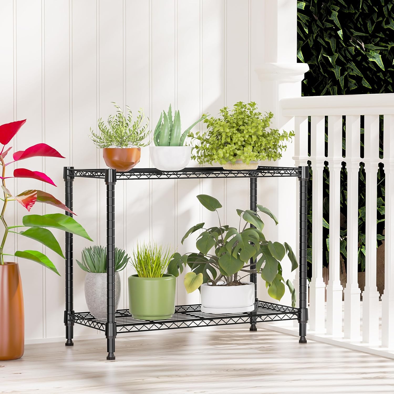 220 lbs 2 Tier Multi-Functional Storage Shelf, Metal Wire Shelving Unit Shelf gallery