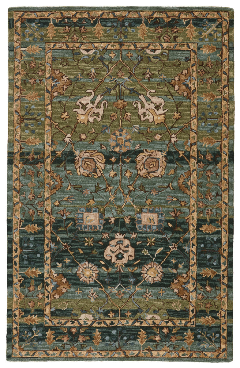 Designer Corla Traditional Hand Hooked Wool Green Area Rug **FREE SHIPPING** gallery