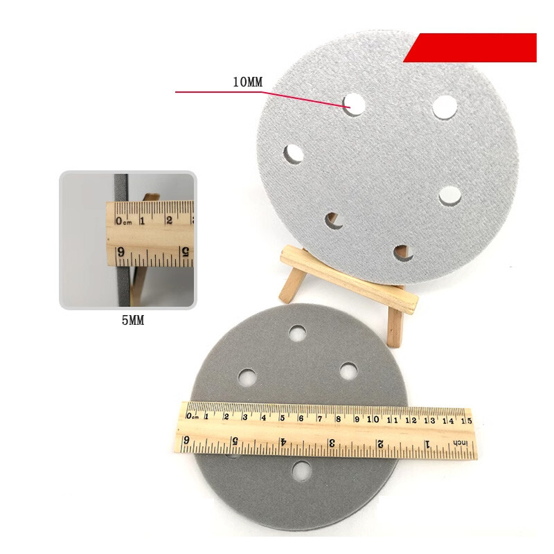 5" 125mm Wet & Dry Foam Sponge Sanding Disc Pads Sandpaper 6 Hole 300-3000 Grit gallery