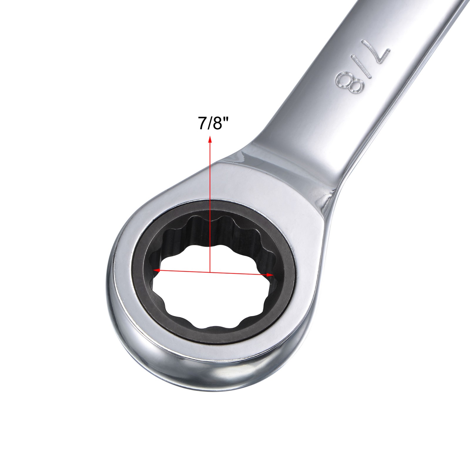 7/8" Ratcheting Combination Wrench for Repair Spanner Tool SAE 72 Teeth 12 Point gallery
