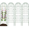 4 Pack Rustproof Metal Garden Trellis 71" x 20" Wire Lattice Panel for Patio gallery
