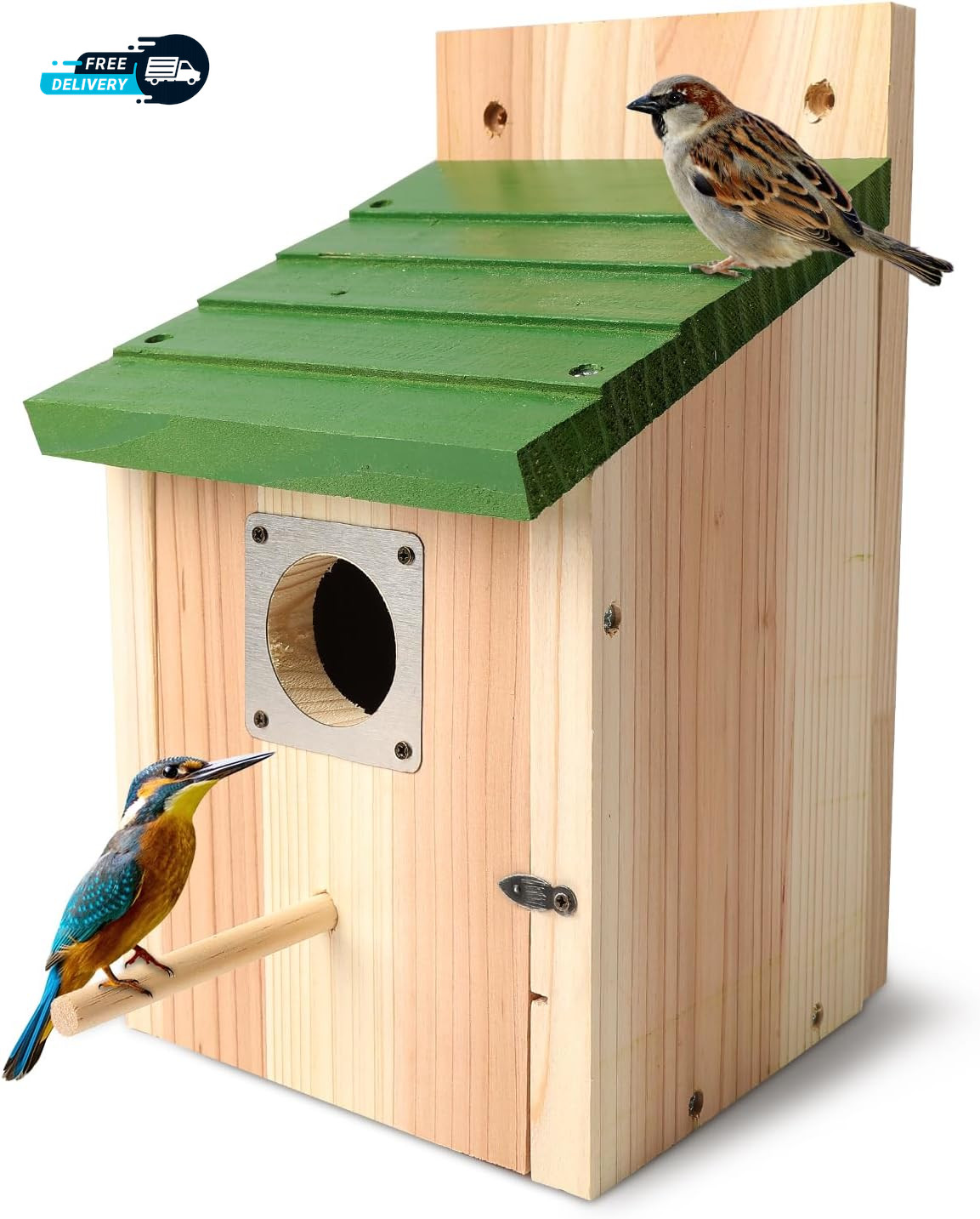 Bird Houses for outside with Copper Guard Thicken Cedar Wooden Nesting gallery