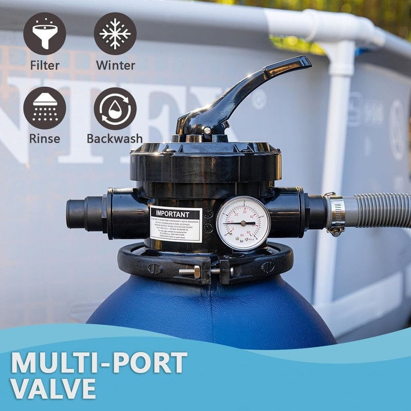 Dependable 3/4HP Sand Filter Pump System for Above Ground Pools - 10,000 Gallons gallery