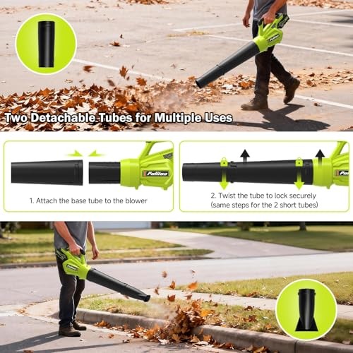 Leaf Blower Cordless, 500CFM/ 125MPH Lightweight Cordless Blower with 2X 4.0 gallery