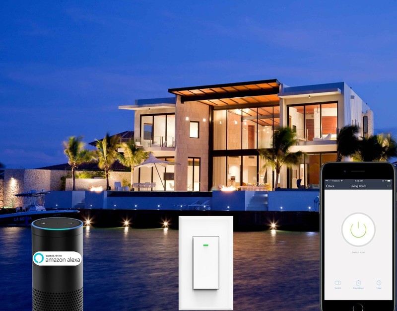 Smart WIFI Light Switch Remote Alexa Google Home Voice Control Smart Life 2pack gallery