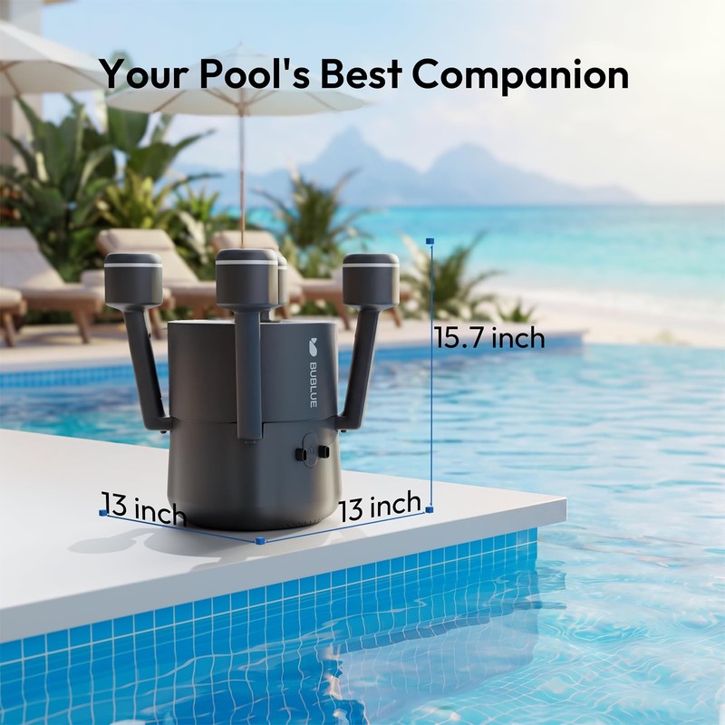 Pool Surface Skimmer Robot, Pool Cleaner with App Control,5L Filter, Dual Cleani gallery