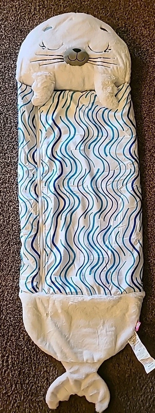 Happy Nappers Pillow & Sleepy Sack Sleeping Bag With Pillow (Seal) Medium 54x20" gallery