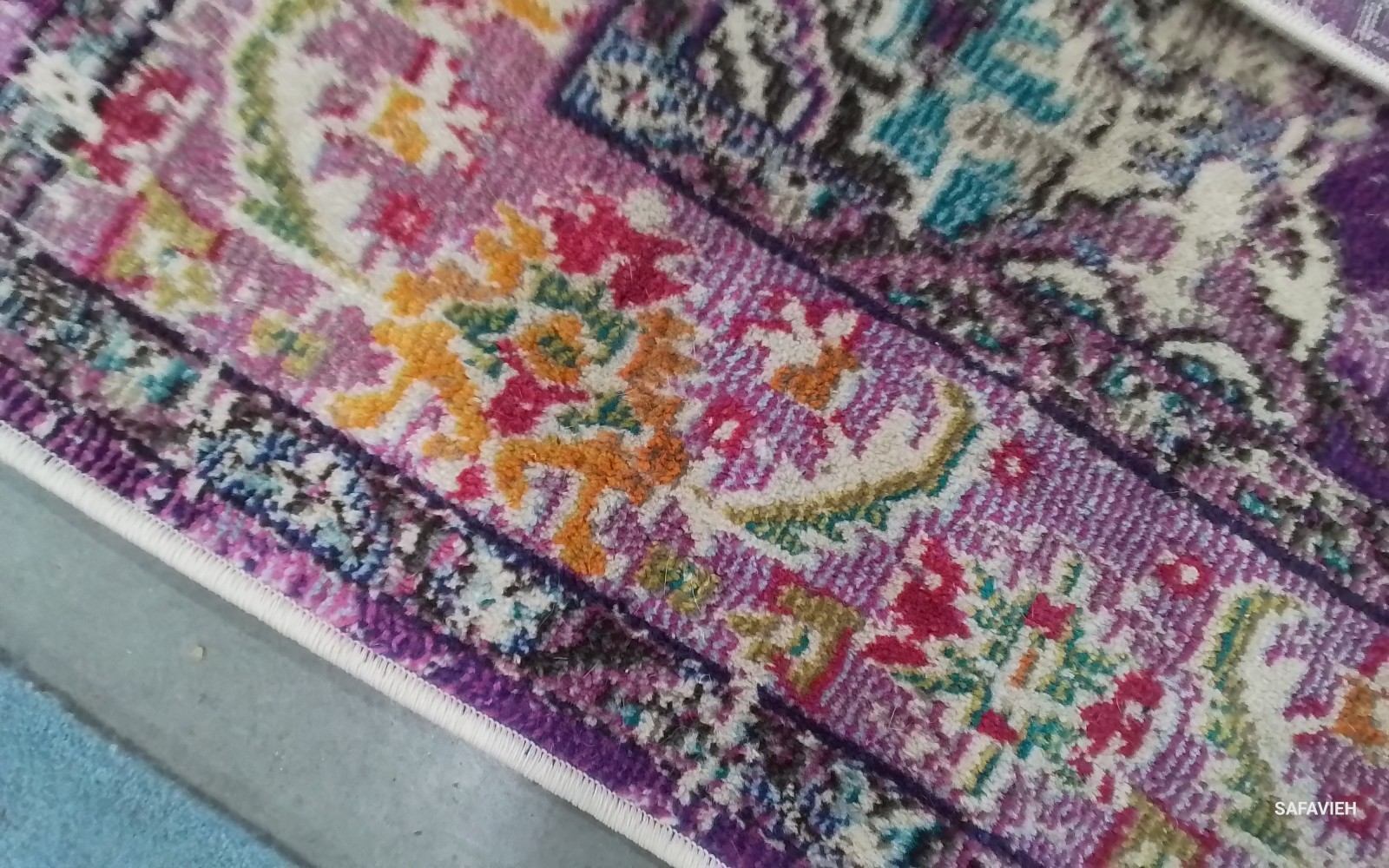 VIOLET / LT BLUE 5'-0" x 5'-0" Damaged Rug, Reduced Price 1172777479 MNC243L-5SQ gallery