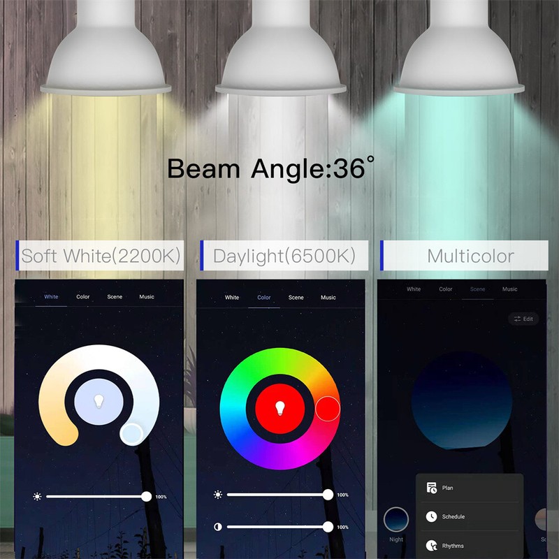 MOES ZigBee GU10 Smart LED Light Bulbs RGB C+W Dimmable Lamp 5W Alexa Google APP gallery