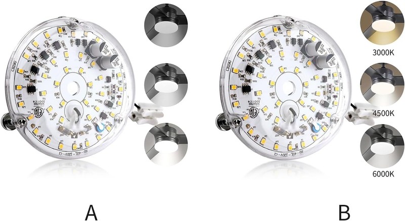 4 Inch Ceiling Fan LED Light Replacement 6000K 18W LED Retrofit Kit Dimmable gallery
