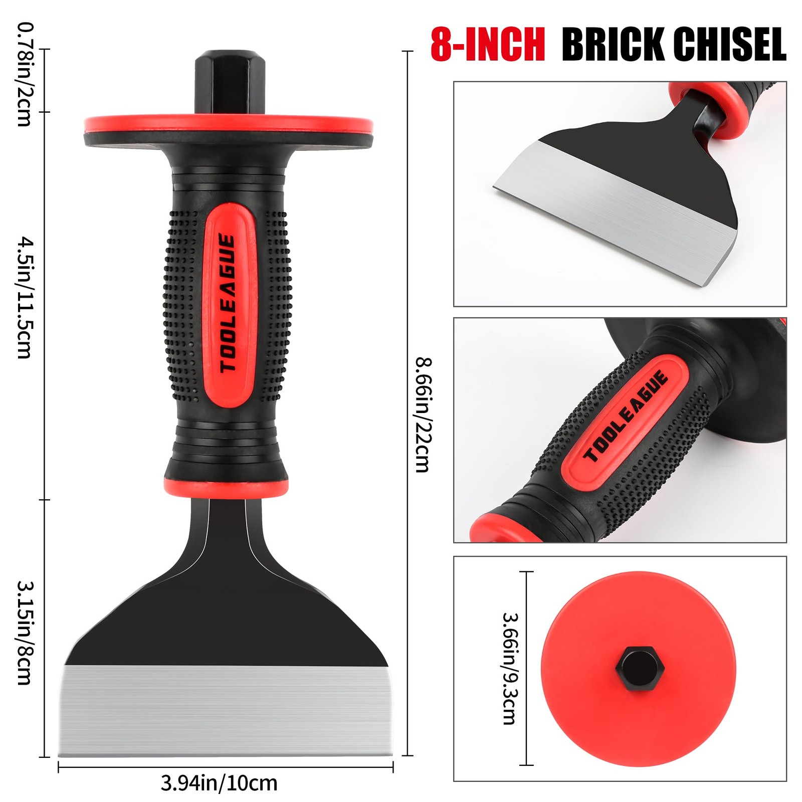 3Pcs Heavy Duty Masonry Chisel Set, Stone and Rock Tool,11-Inch Point & Flat ... gallery
