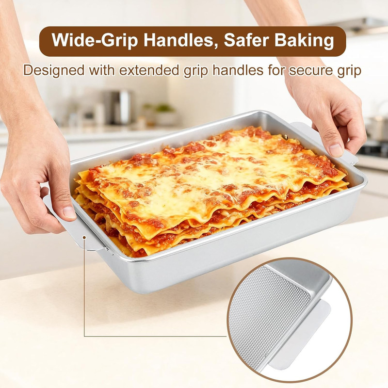 9X13 Baking Pan Commercial Grade Heavy-Gauge Aluminized Steel 2.3 Lbs Textured gallery