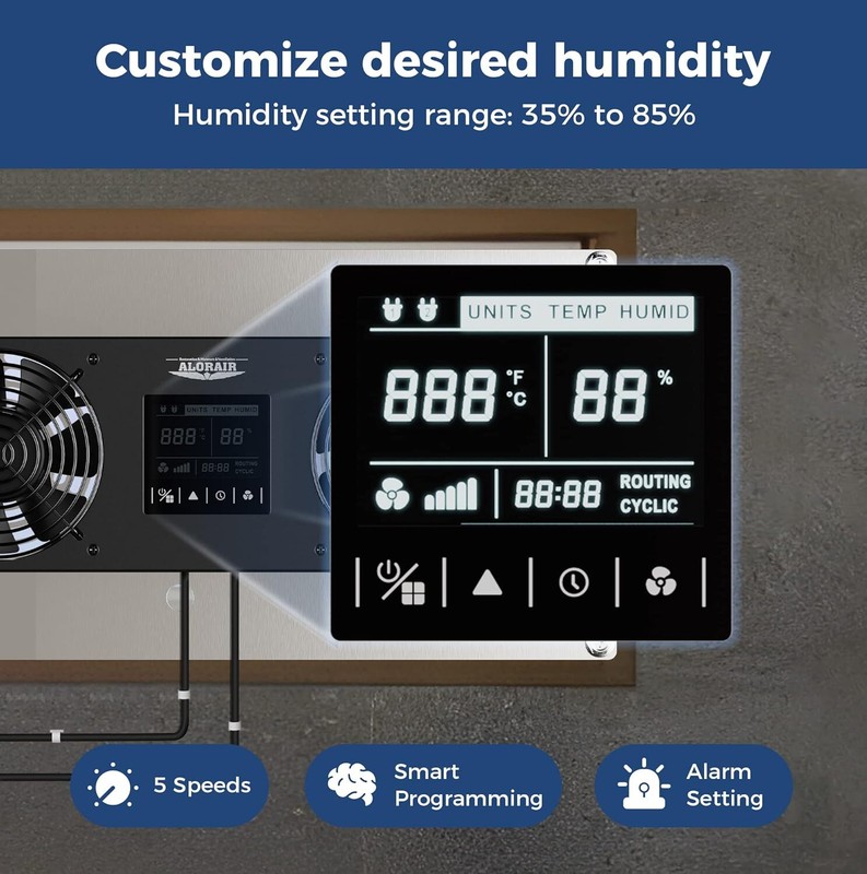 VentirPro S2 Crawlspace Ventilation Fan ALORAIR Crawlspace Fan vent Speed 240CFM gallery