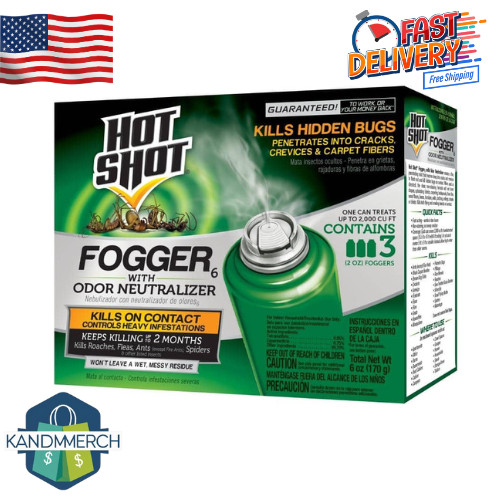 Bug Bomb Indoor Pest Control Fogger–Roaches, Spiders, Flies & Fleas Killer 3Pcs gallery
