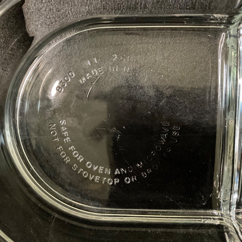 Pyrex Tempered Glass Divided Dish 2 cup NO LID gallery
